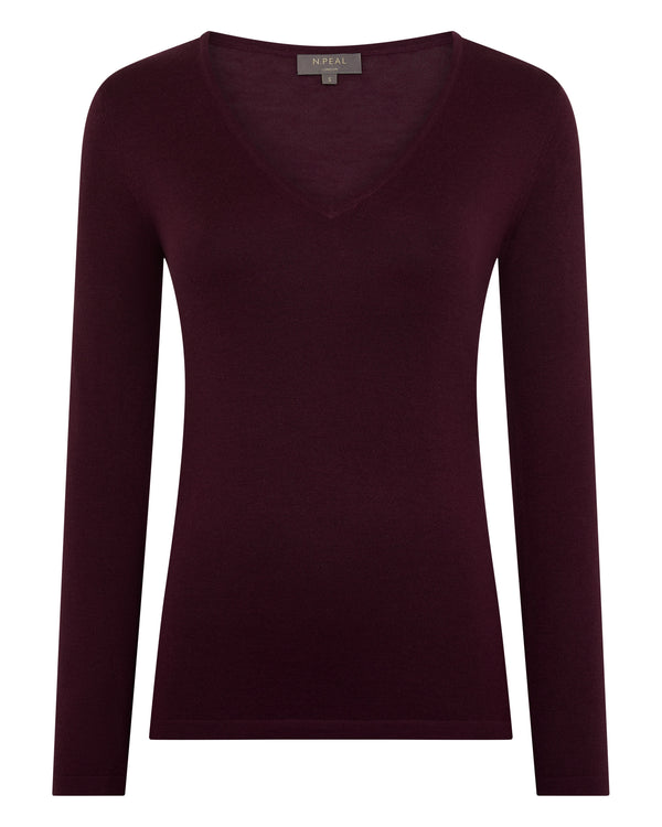 Women's Imogen Superfine Cashmere V Neck Jumper 2