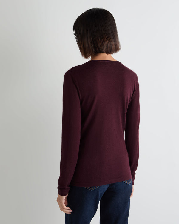 Women's Imogen Superfine Cashmere V Neck Jumper 4