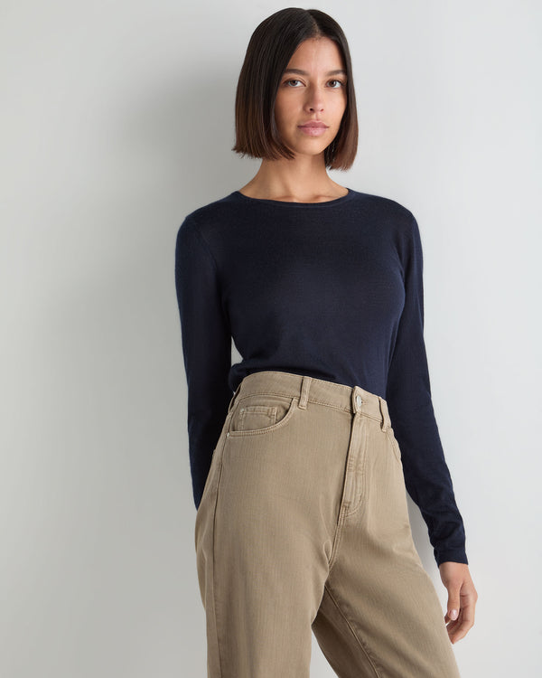 Women's Eden Superfine Cashmere Round Neck Top 1