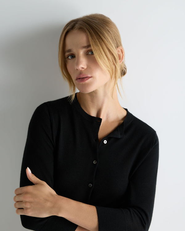 Women's Darcie Superfine Cashmere Cropped Cardigan 5