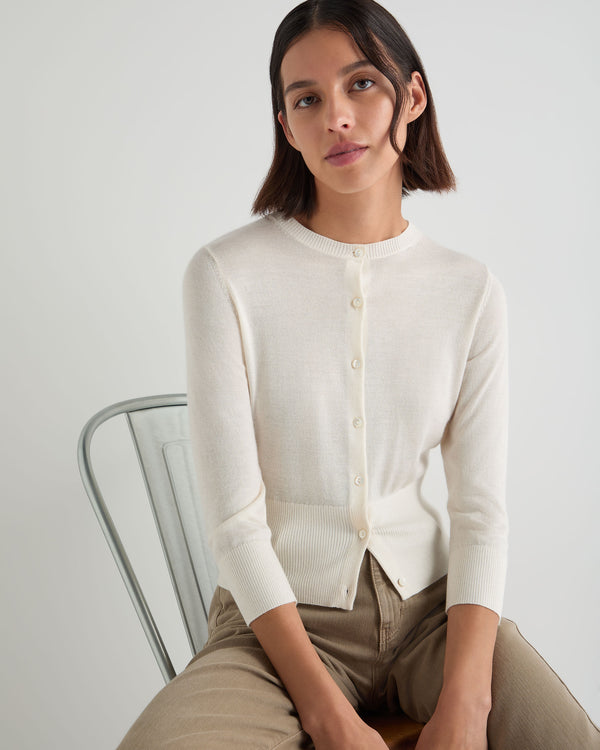 Women's Darcie Superfine Cashmere Cropped Cardigan 5