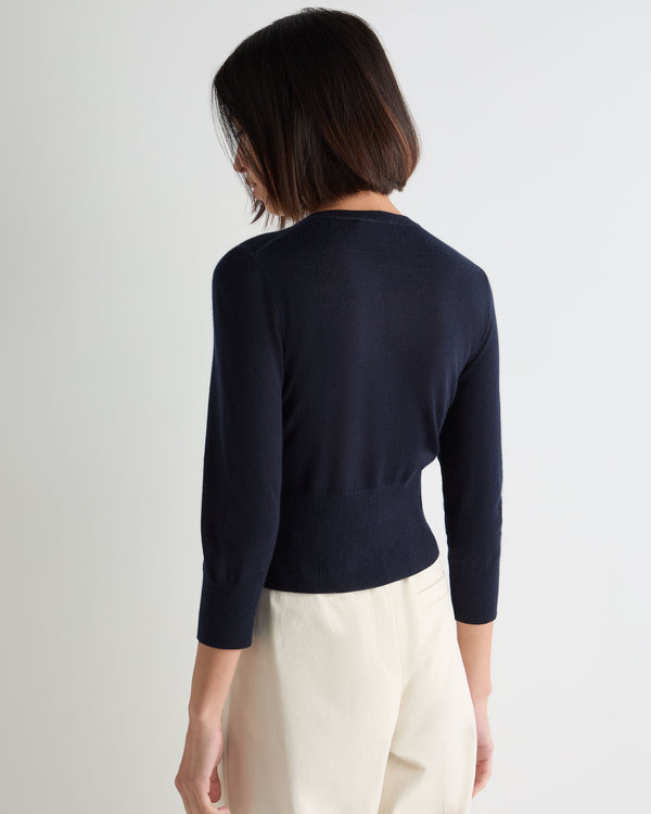 Women's Darcie Superfine Cashmere Cropped Cardigan 4