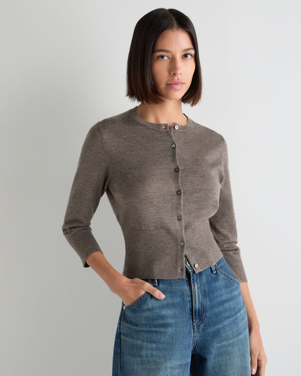 Women's Darcie Superfine Cashmere Cropped Cardigan 1
