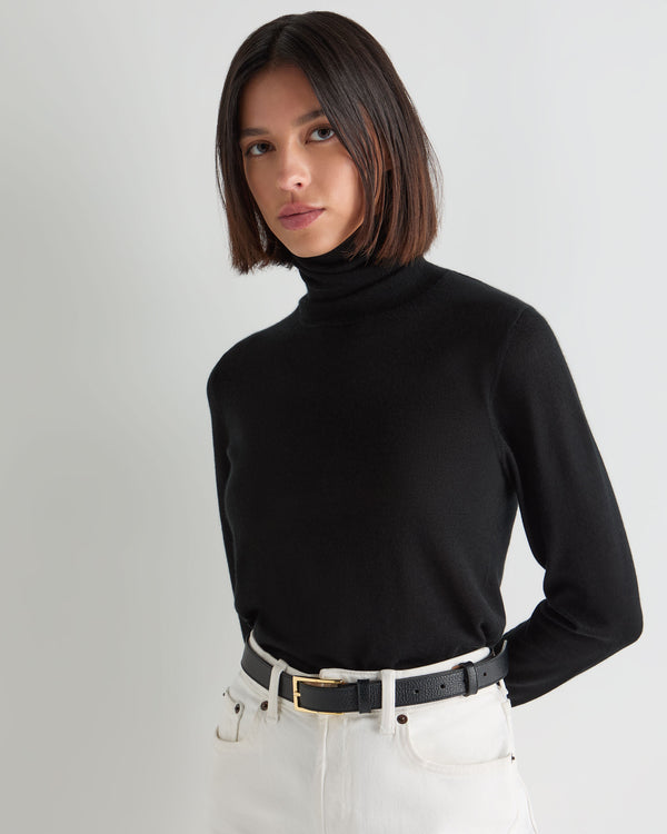Women's Margot Superfine Cashmere Roll Neck Jumper 5