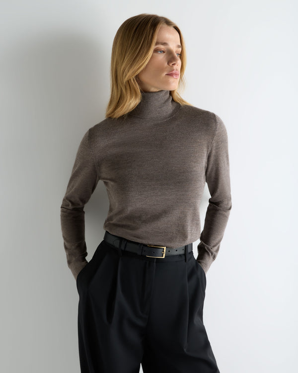 Women's Margot Superfine Cashmere Roll Neck Jumper 1