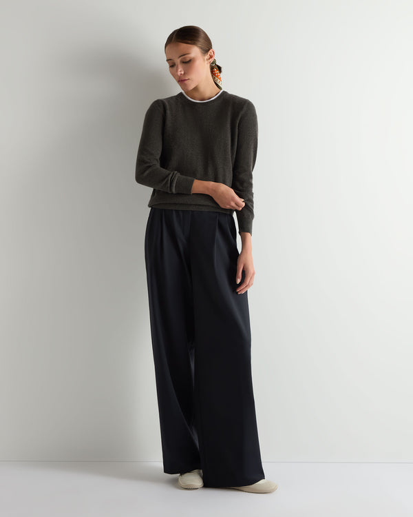 Women's Evie Classic Round Neck Cashmere Jumper  4