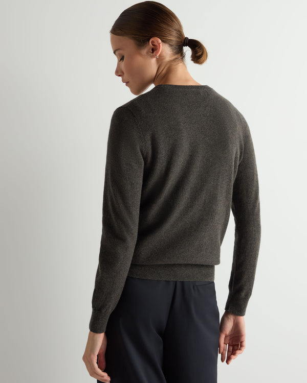 Women's Evie Classic Round Neck Cashmere Jumper  3