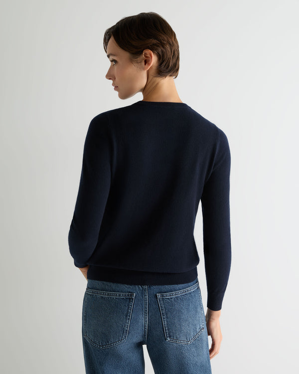 Women's Evie Classic Round Neck Cashmere Jumper  4