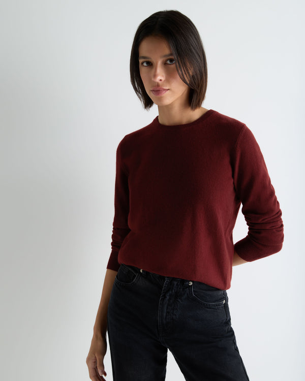 Women's Evie Classic Round Neck Cashmere Jumper 1