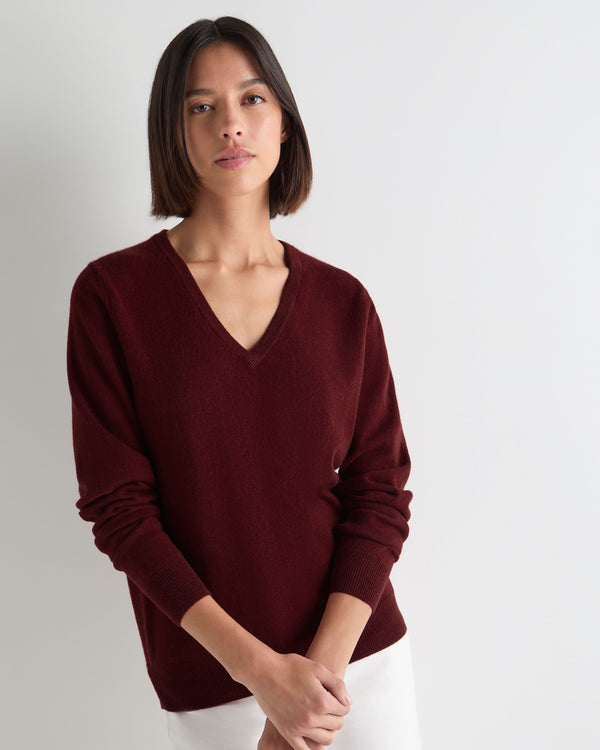 Women's Phoebe V Neck Cashmere Jumper 1