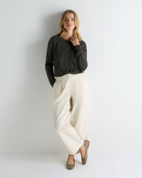 Women's Olivia Round Neck Cashmere Cardigan  3