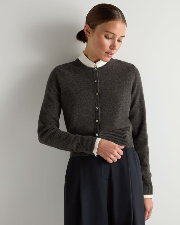 Women's Ivy Cropped Cashmere Cardigan  5