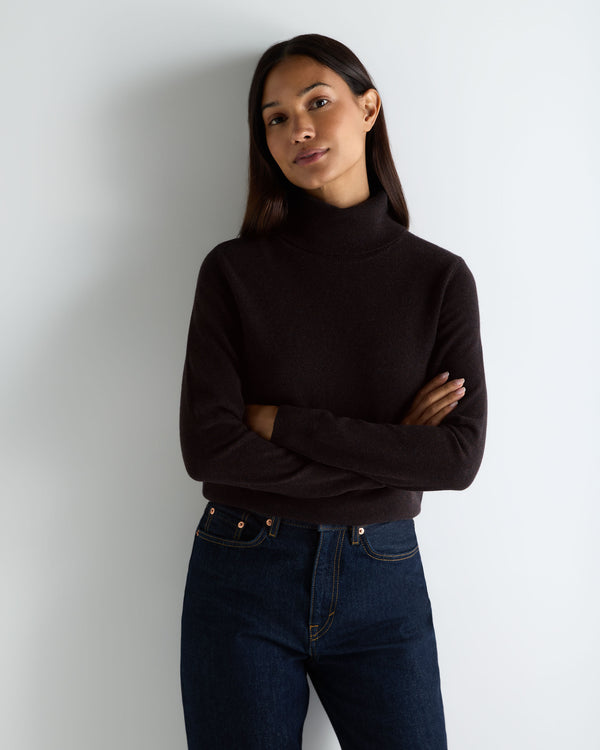 Women's Luna Roll Neck Cashmere Jumper 1