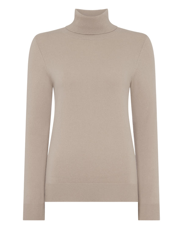 Women's Luna Roll Neck Cashmere Jumper 2