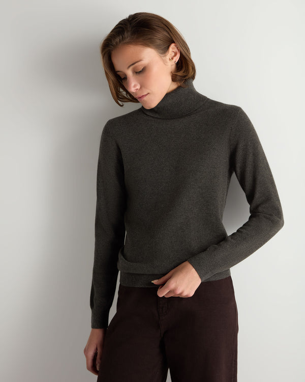 Women's Luna Roll Neck Cashmere Jumper  1
