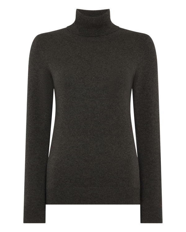 Women's Luna Roll Neck Cashmere Jumper  2