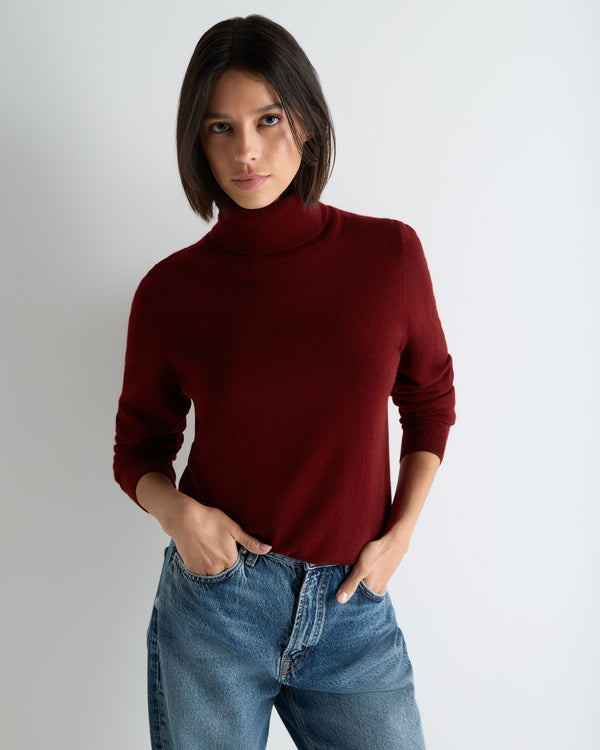 Women's Luna Roll Neck Cashmere Jumper 1