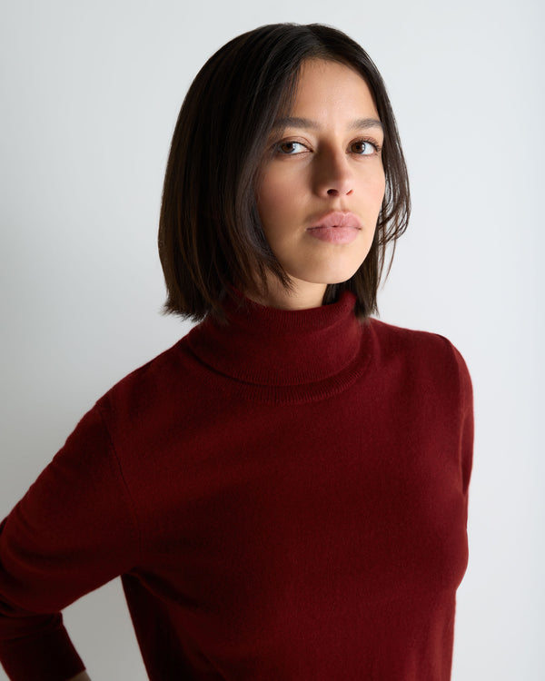 Women's Luna Roll Neck Cashmere Jumper 5