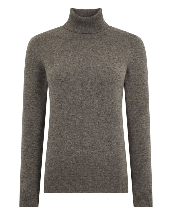 Women's Luna Roll Neck Cashmere Jumper 2