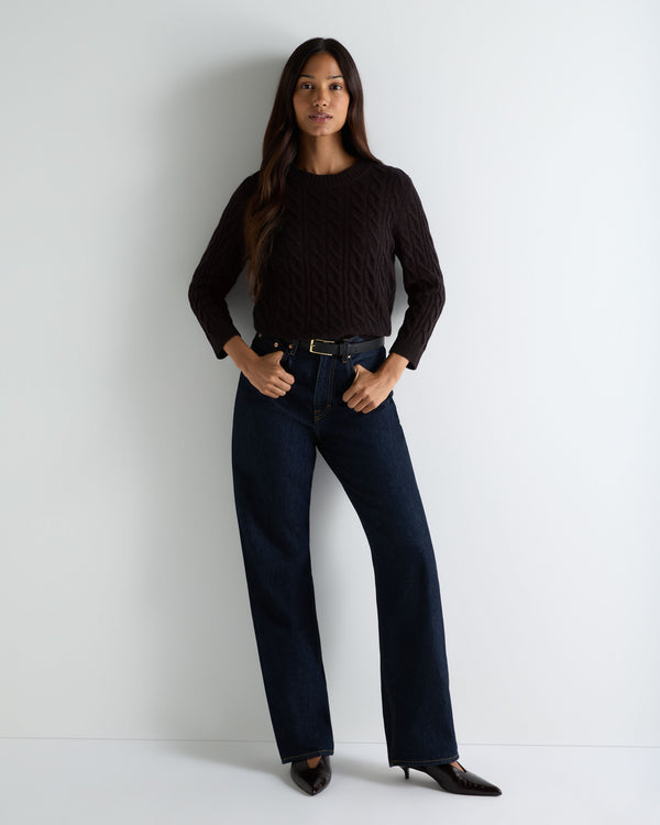 Women's Emilia Cable Round Neck Cashmere Jumper 3