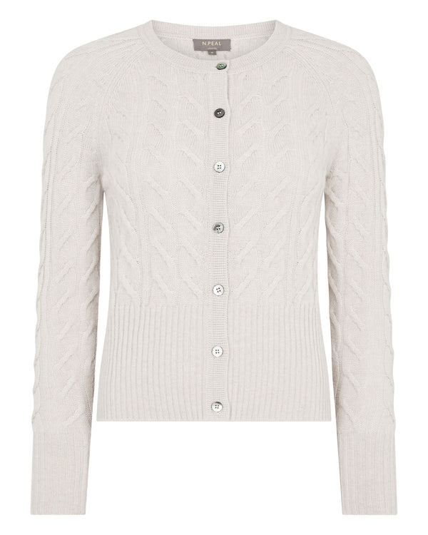 Women's Myla Cable Cashmere Cardigan With Lurex 2