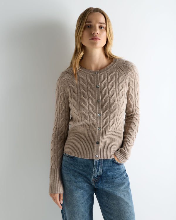 Women's Myla Cable Cashmere Cardigan 1