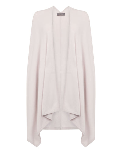 N.Peal Women's Lily Lightweight Cashmere Cape Snow Grey