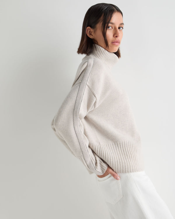 Women's Mollie Metal Roll Neck Cashmere Jumper 5