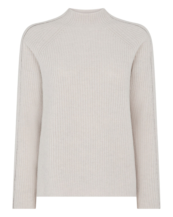 Women's Metal Funnel Neck Cashmere Jumper 2