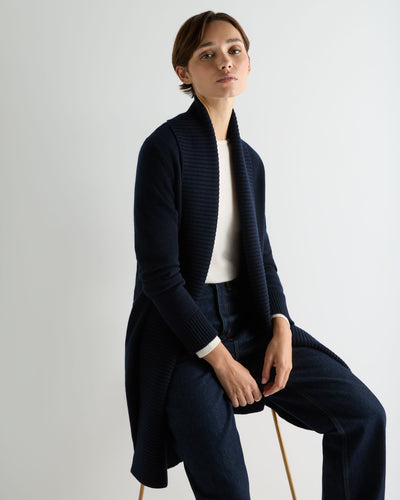 Women's Abbey Cashmere Cardigan Navy Blue