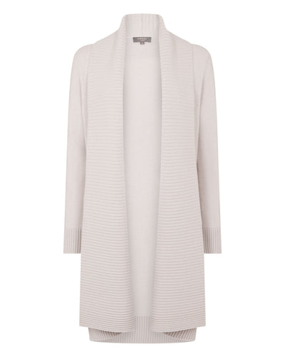 N.Peal Women's Abbey Cashmere Cardigan Snow Grey