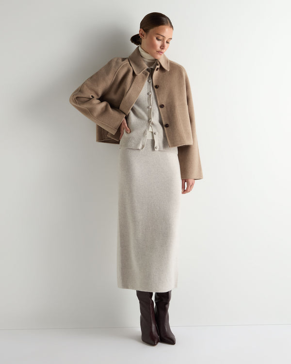 Women's Honeycomb Knit Cashmere Skirt 3