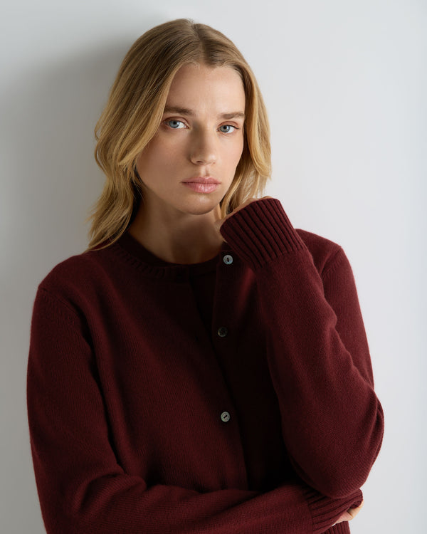 Women's Chunky Crop Cashmere Cardigan 5