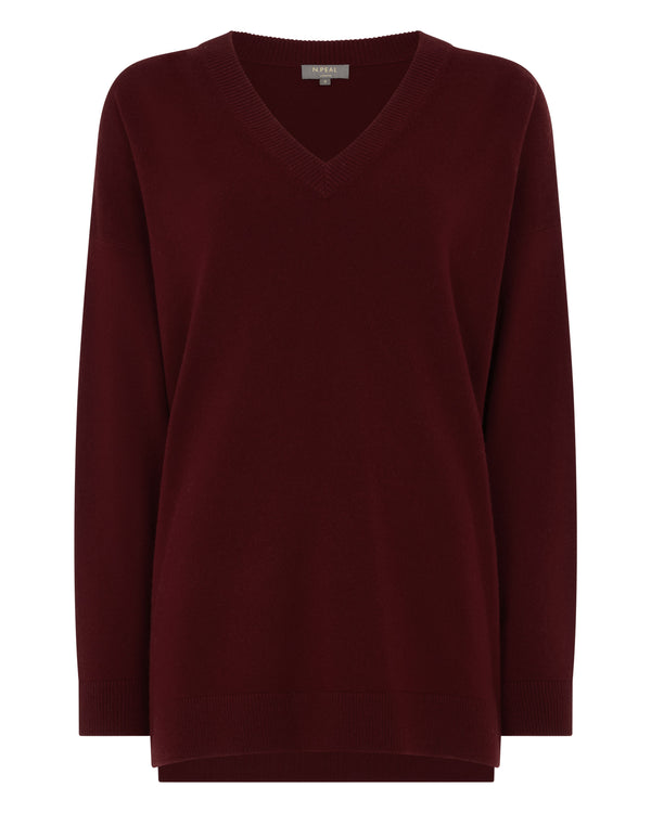 Women's Longline V Neck Cashmere Jumper 2