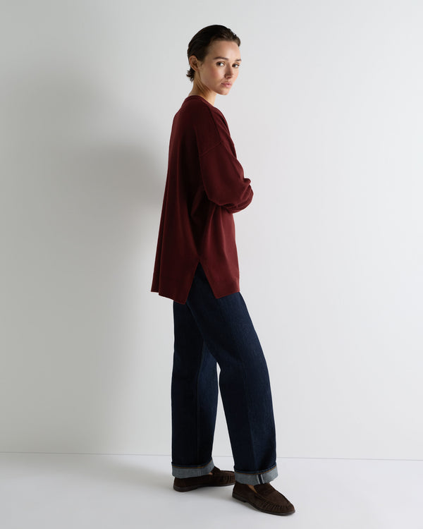 Women's Longline V Neck Cashmere Jumper 3