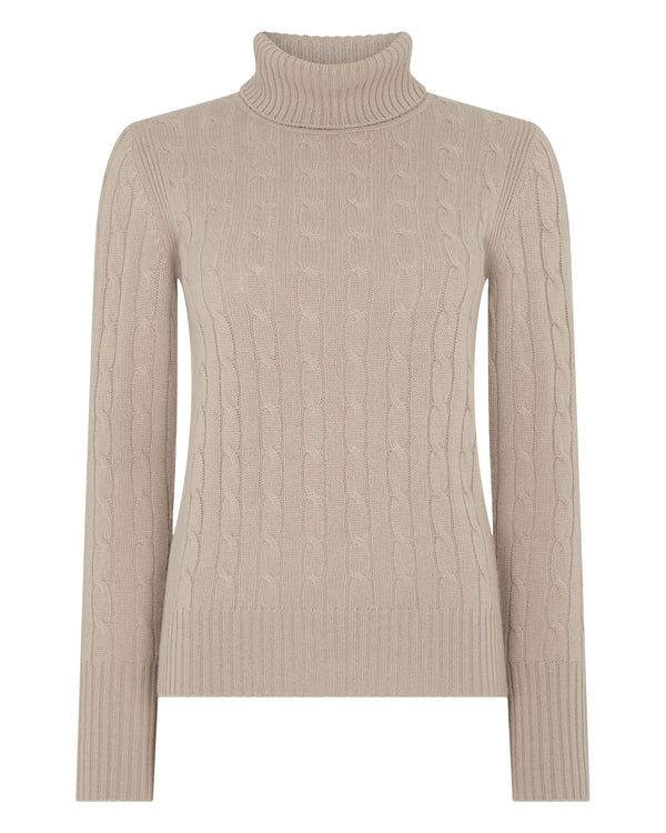 Women's Adelyn Cable Roll Cashmere Jumper 2