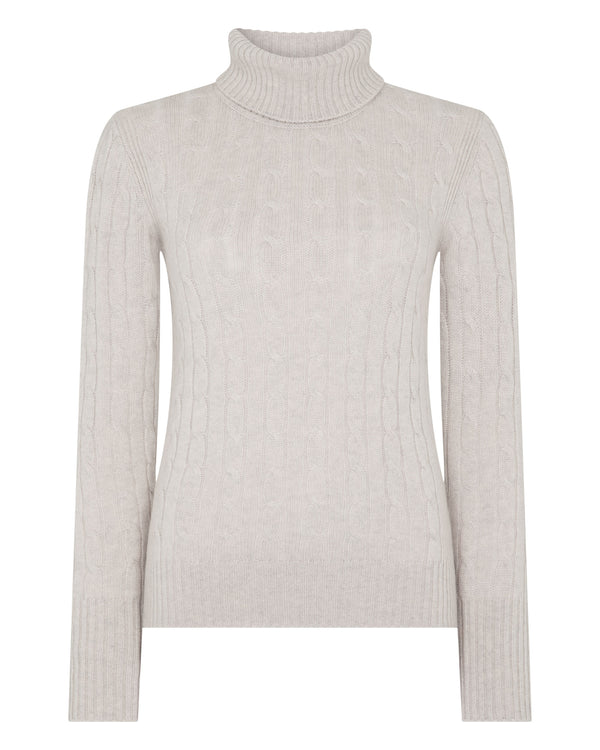 Women's Adelyn Cable Roll Cashmere Jumper 2