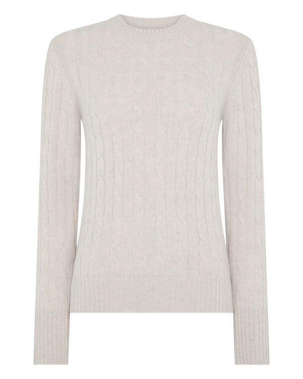 Women's Adelyn Cable Round Neck Cashmere Jumper 2