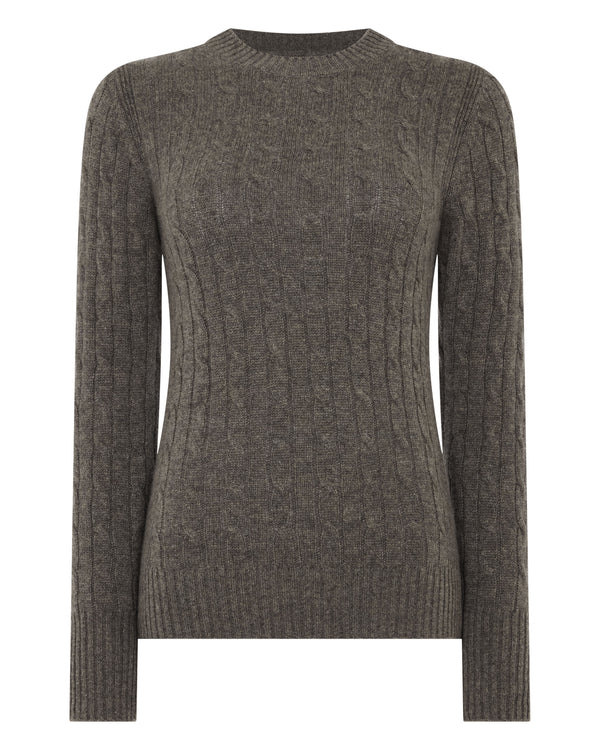 Women's Adelyn Cable Round Neck Cashmere Jumper 2