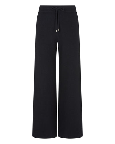 N.Peal Women's Honeycomb Knit Cashmere Trouser Black