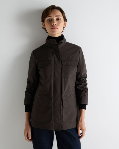 N.Peal Women's Avola Weatherproof Jacket Chocolate Brown