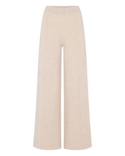 N.Peal Women's Double Face Trousers Ecru White