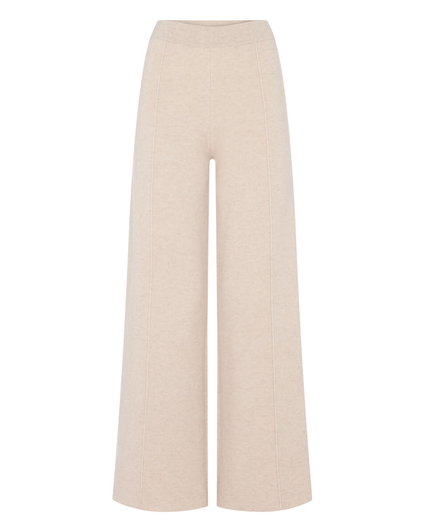 N.Peal Women's Double Face Trousers Ecru White