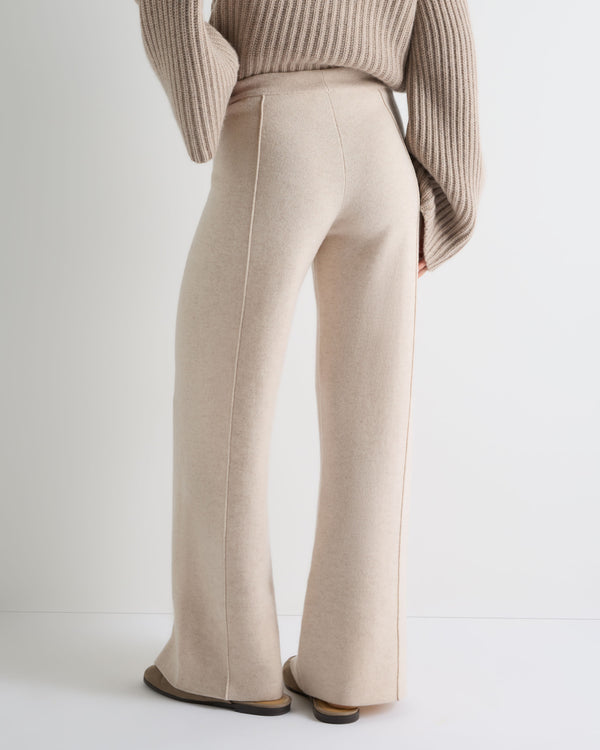 N.Peal Women's Double Face Trousers Ecru White