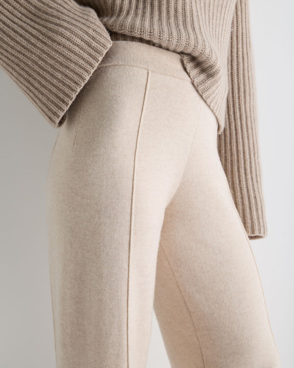 N.Peal Women's Double Face Trousers Ecru White