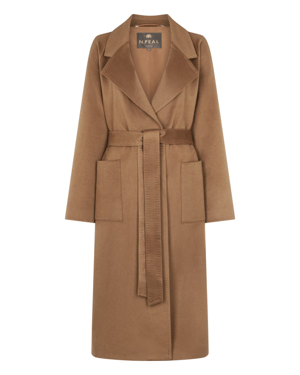 Women's Longline City Coat With Fur Trim 2