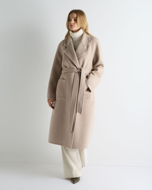 Women's Longline Woven Coat 1
