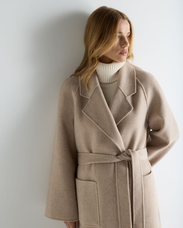 Women's Longline Woven Coat 5