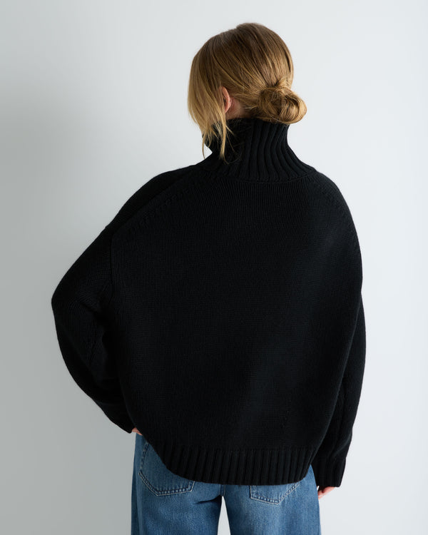 Women's Chunky Funnel Neck Cashmere Jumper 4