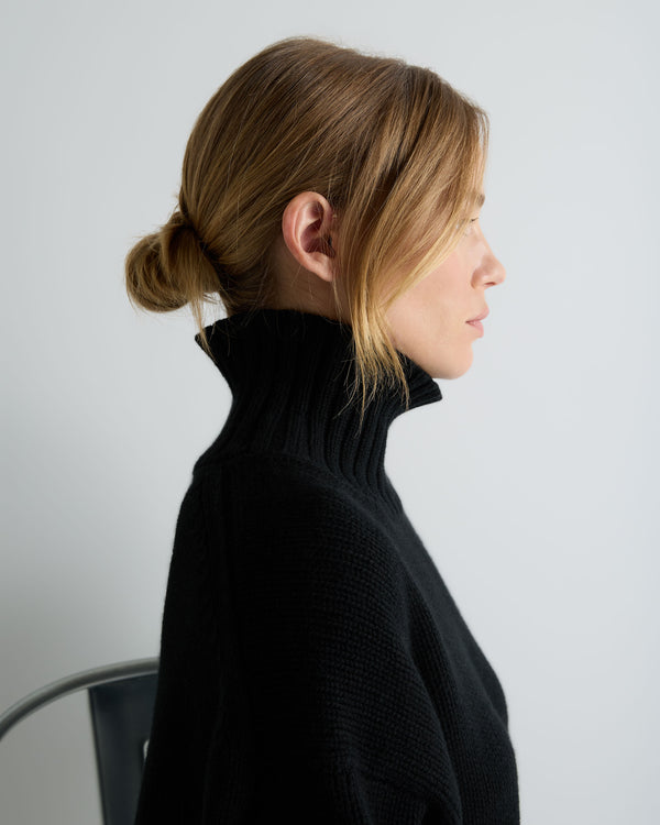 Women's Chunky Funnel Neck Cashmere Jumper 6